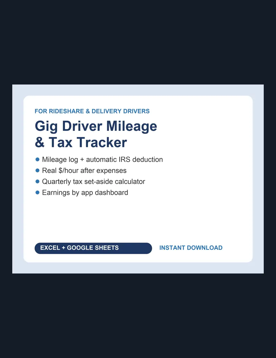 Gig Driver Mileage & Tax Tracker cover