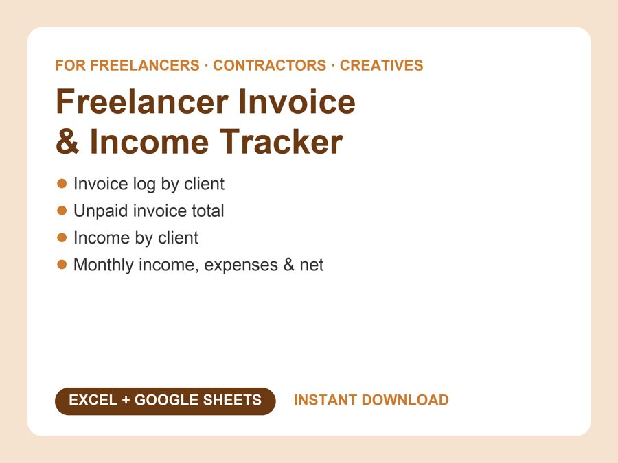 Freelancer Invoice & Income Tracker preview