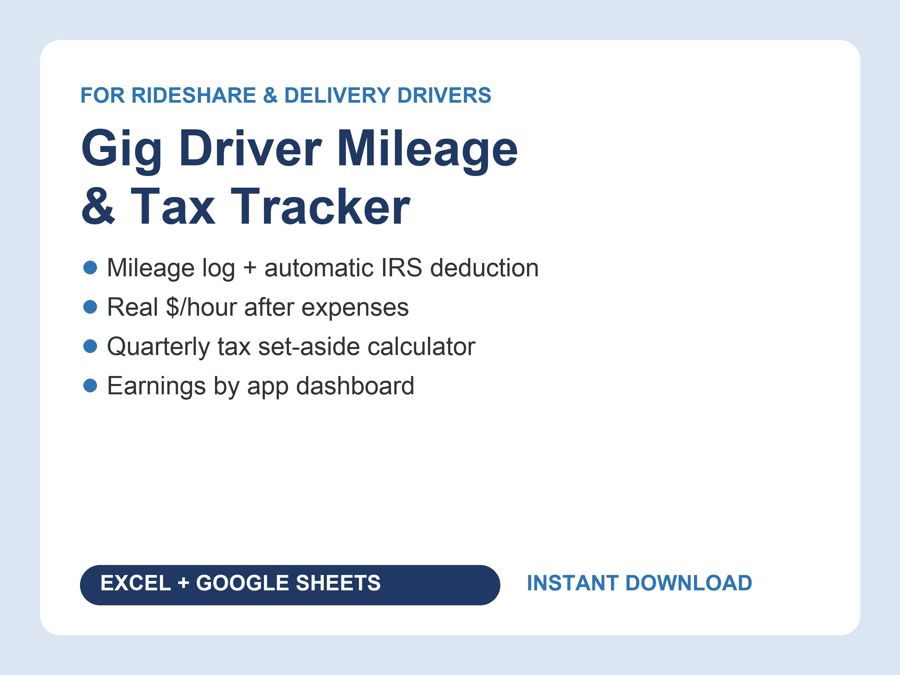 Gig Driver Mileage & Tax Tracker preview