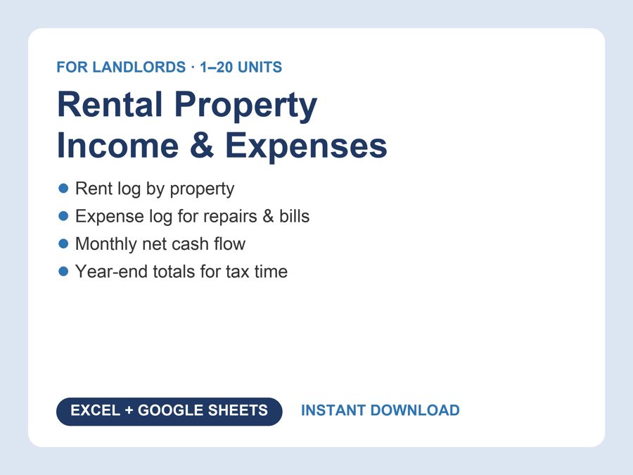 Rental Property Income & Expense Tracker preview