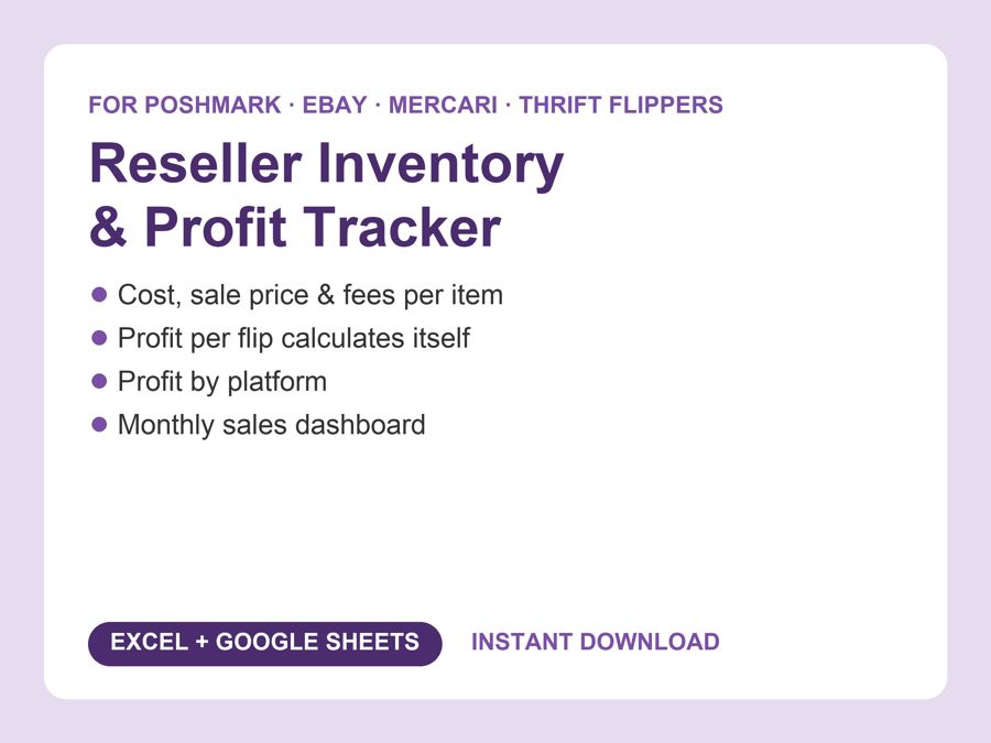 Reseller Inventory & Profit Tracker preview