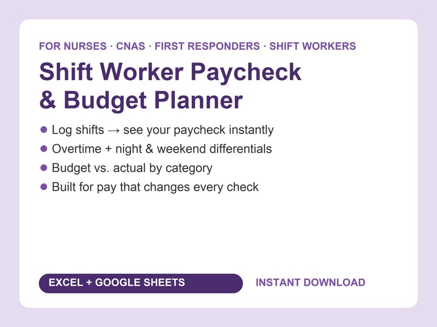 Shift Worker Paycheck & Budget Planner preview